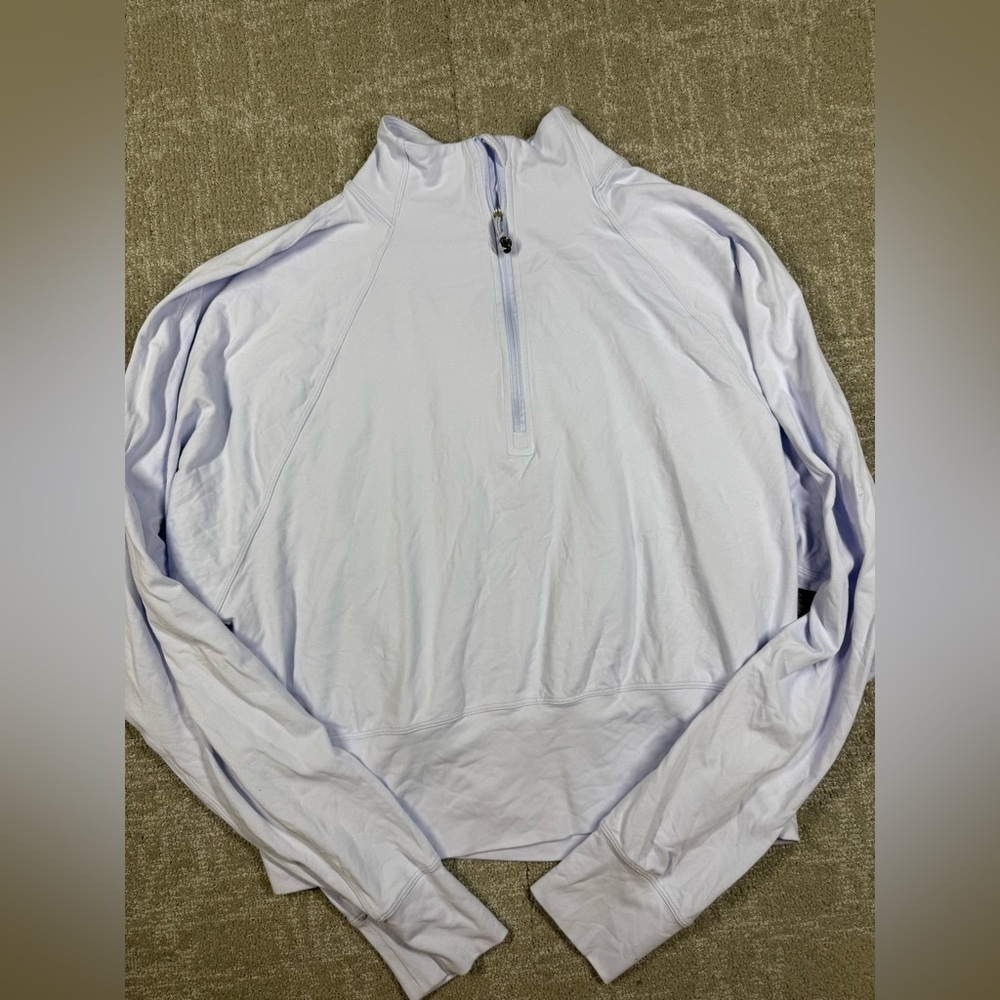Lululemon Ready To Rulu Half Zip Pull Over Blue Pastel Read Below